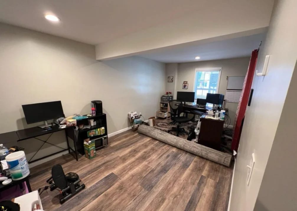 Wall before drywall and paint